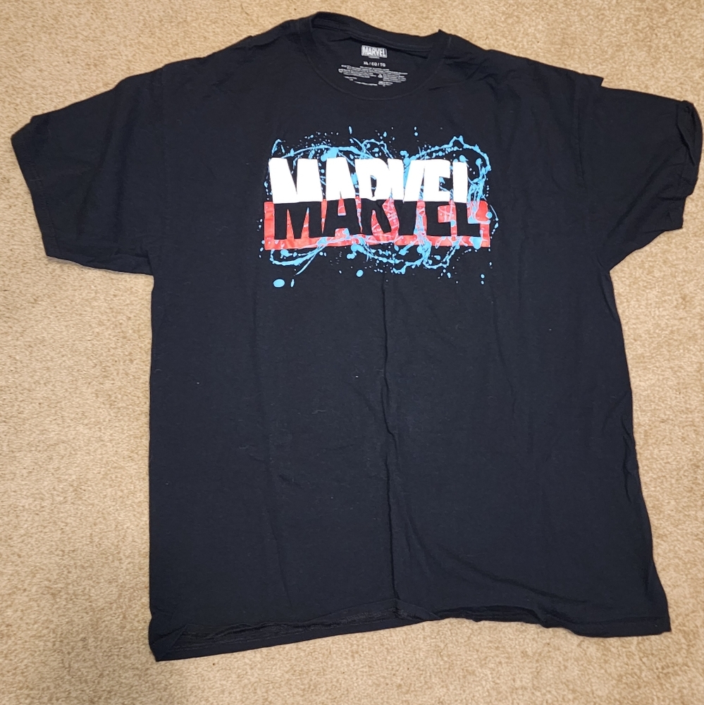 Marvel Black and Red Short Sleeve Tee